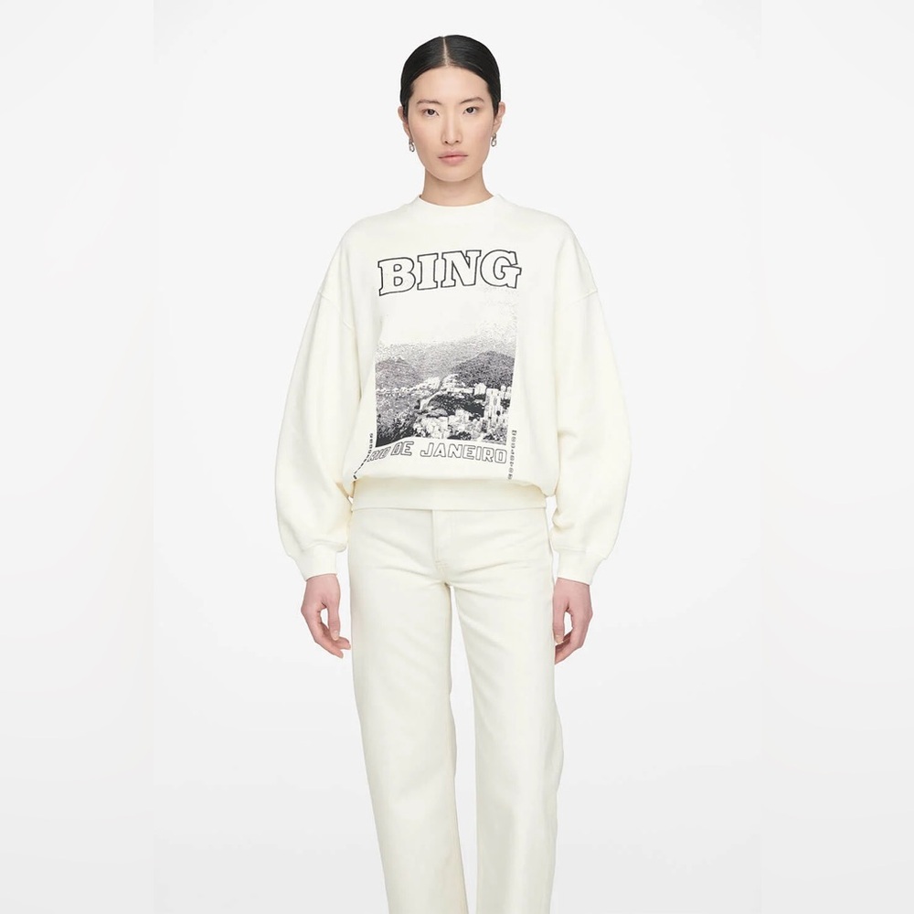 Women's White Graphic Sweater